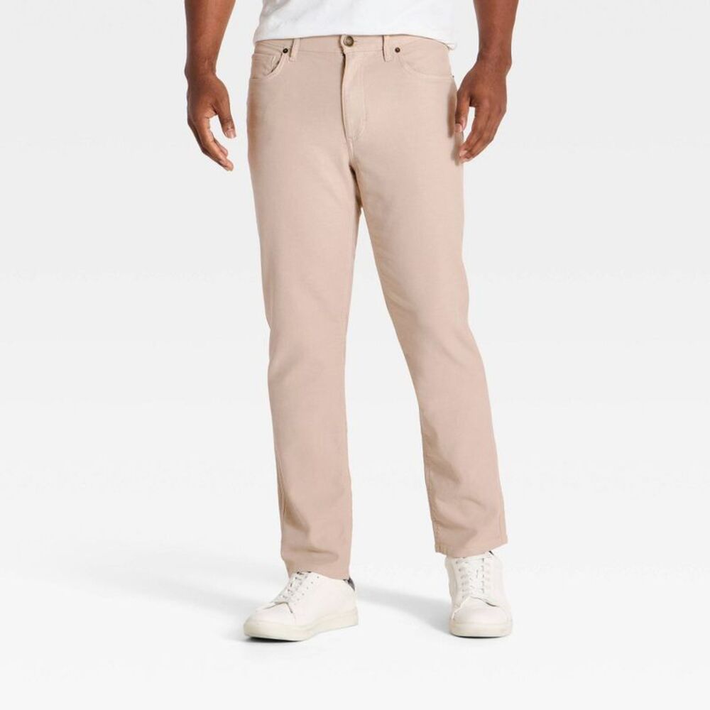 Men’s Stretch Terry 5-Pocket Pants - Goodfellow & Co Cream 40x32